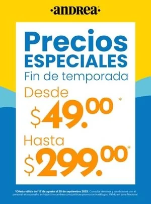 Catálogo ANDREA Precios ESPECIALES Fin de Temporada 2025